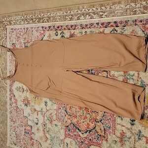 Women's Cotton Linen Overalls Tie Adjustable Straps Baggy Wide Leg